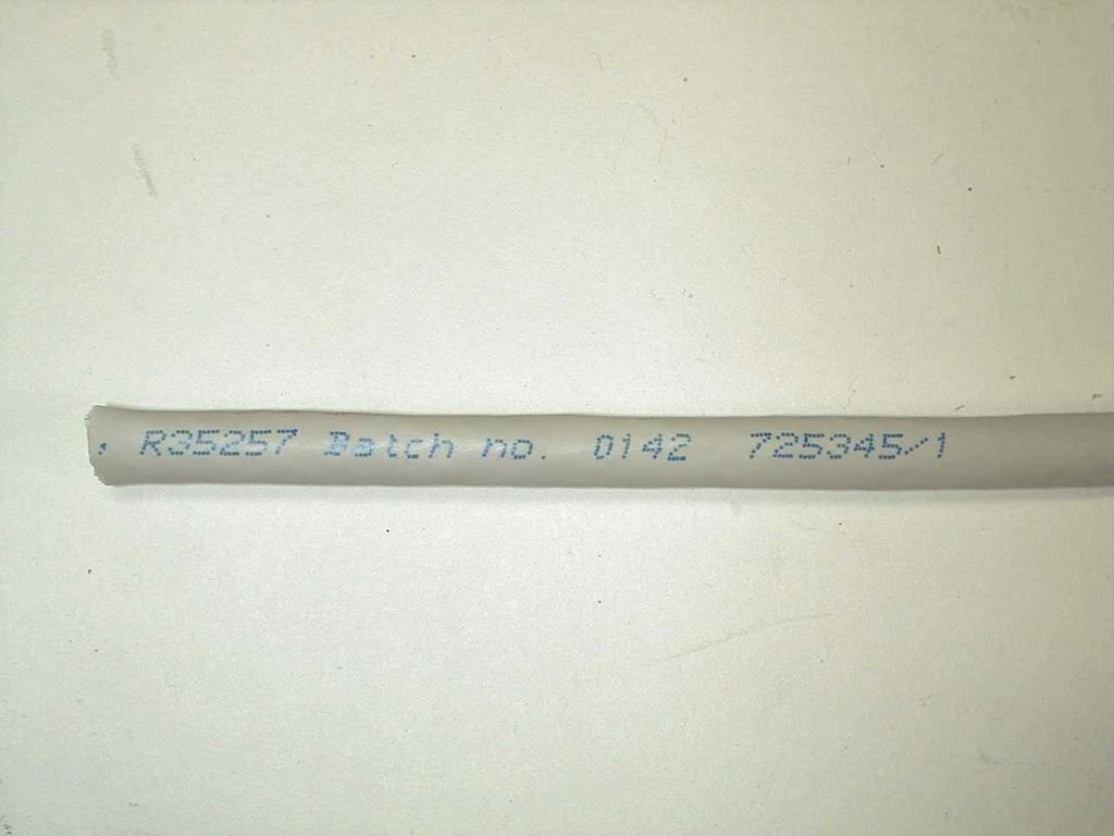 Cable Identification Part Number Picture shows: R35257 = Part Number Batch no.