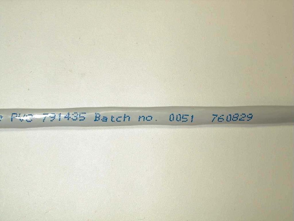 Patch Cord Identification Product Code (Part Number) Picture shows: 791435 = Product code (product Part Number) Not required