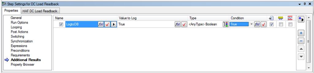 Save Additional Results LogToDB Allows test developers to selectively define which steps are logged to the database.