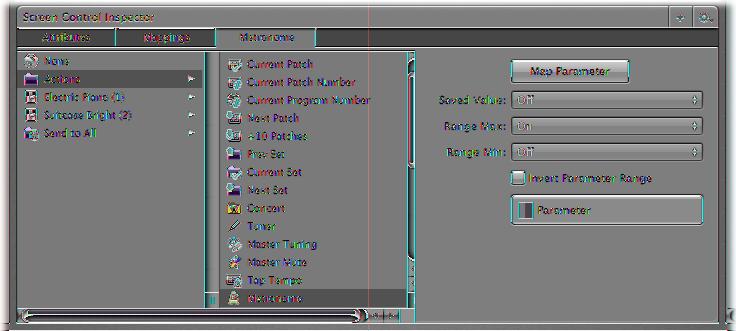 Mapping a Screen Control to an Action In addition to channel strip and plug-in parameters, you can map screen controls to actions.