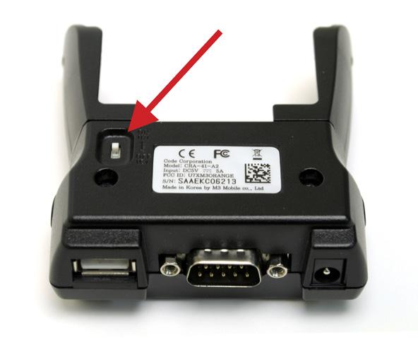 Connect the communication cable (USB cable supplied) to the Cradle and the host device (PC). 2.