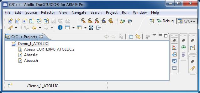 2 Target Set-up Very little is needed to configure the Atollic TrueSTUDIO development environment to use the Abassi RTOS in an application. All there is to do is to add the files Abassi.
