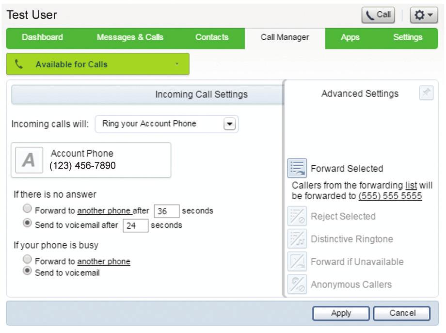 Priority Callers You can choose to forward calls from a select list to a different line than Normal callers. 1.