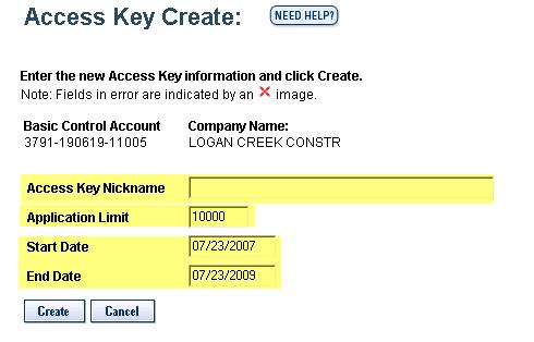 Create Access Key 10 An access key is a system-generated, unique code which is linked to one basic control account.