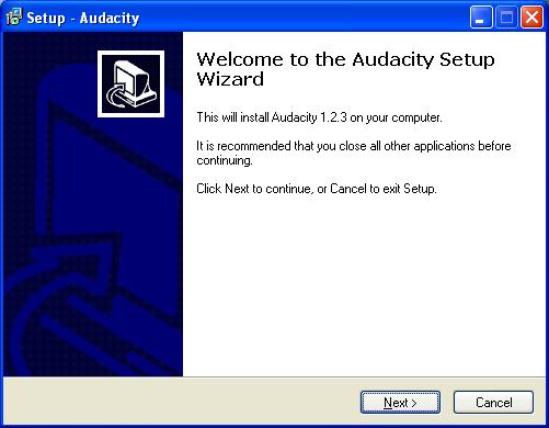 Since you are running Audacity for the first time you will need to accept it s terms of use and initialize