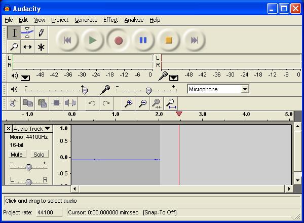 Step Two: Recording in Audacity Now that download and setup are complete you are ready to record in