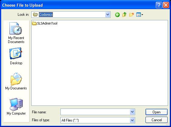 The Choose File to Upload dialog box displays. Active Label Template Pack list 3. Navigate to and select the Label Template Pack file to be added and click the Open button.