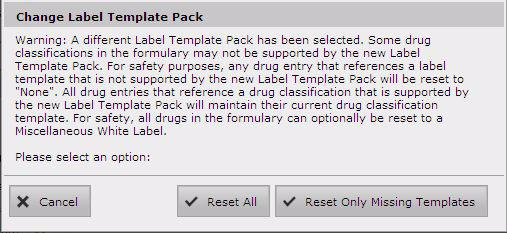 Currently Available Label Template Packs Version 1.5.