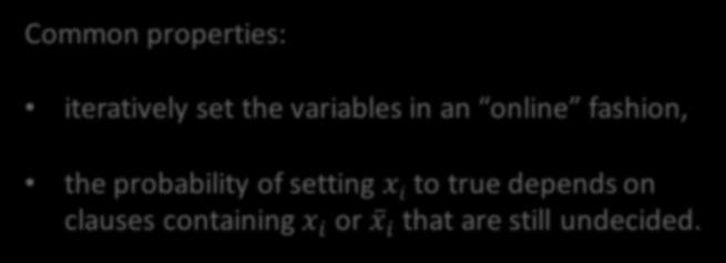 variables in an online fashion, the probability of setting x i to