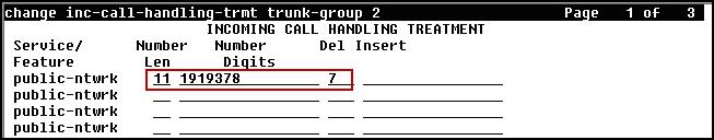Use the change inc-call-handling-trmt command to create an entry for each DID number.