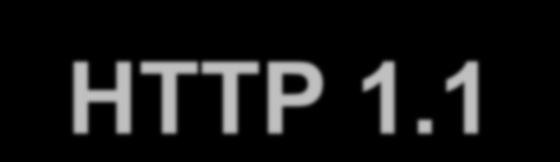 HTTP 1.1 Persistent Connections instead of using a TCP connection for each transfer, a persistent connection approach is adopted as default in HTTP 1.