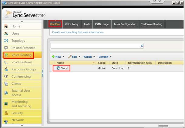 4. Voice routing in lync Note: the extension number of Lync server starts with '+'.