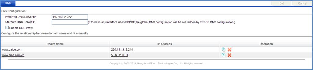 Click Ok button in the upper right corner on the webpage. 3.19 DHCP Configuration 3.19.1 Introduction to DHCP DHCP allows administrator to monitor and distribute the IP address from central node.