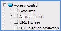 Figure7-1 Access control menu 7.1.2 Rate Limit 7.1.2.1 Rate limit To enter the rate limit interface, you can choose Service > Access control > Rate limit > Rate limit, as shown in Figure7-2.