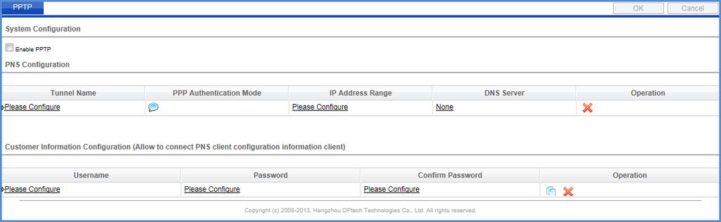 5 L2TP online status To enter the L2TP online status interface, you can click Service > VPN > L2TP online status, as shown in