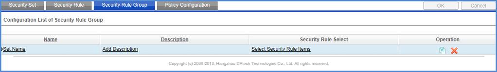 6.2 Security rule To enter the security rule interface, you can choose Service > VPN > SSL VPN > Security rule, as