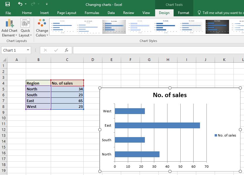 Excel 2016 Foundation Page 161 Experiment with applying different types of chart. Save your changes and close the workbook.