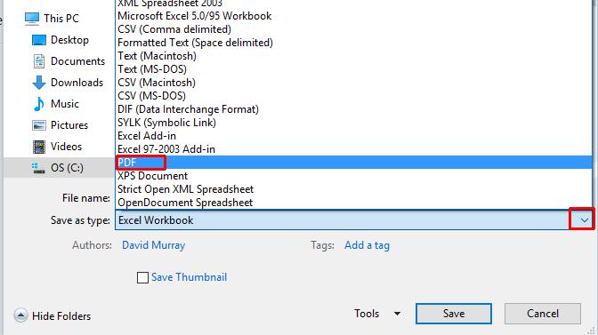 Excel 2016 Foundation Page 25 In the File name section enter a new file name, in this case called My Backup. Click on the Save button.