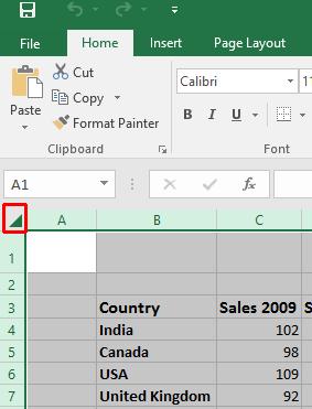 Excel 2016 Foundation Page 36 Selecting a row To select a