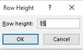 TIP: If you click between any two row headers, you can drag the row height up or down