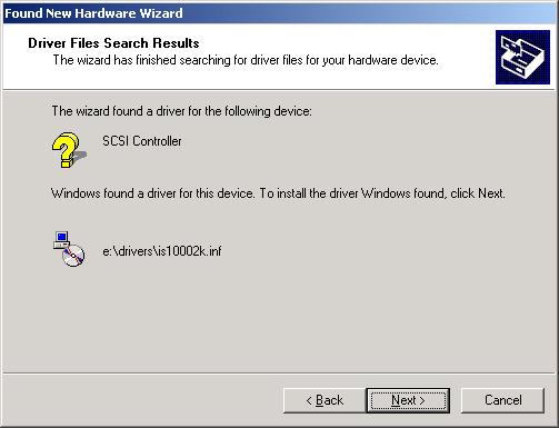 5. Once the wizard locates the driver, click Next to install it.