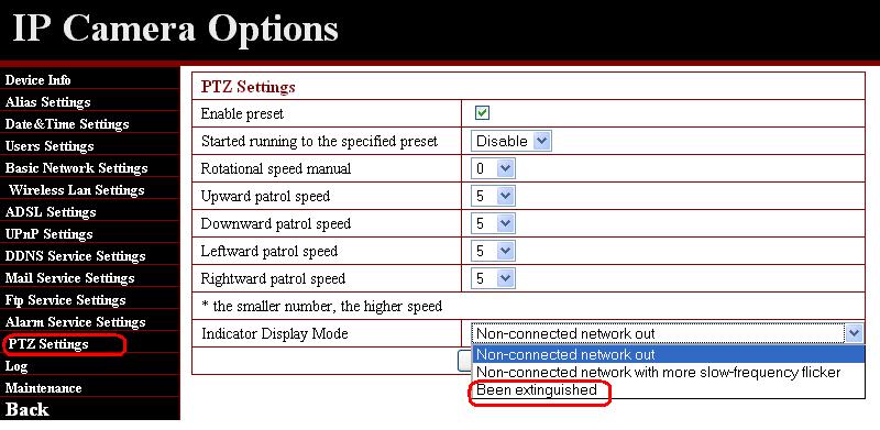 12 Alarm Service Settings You can use this option to set various alarm settings. A. Turns on Motion Detection. B.