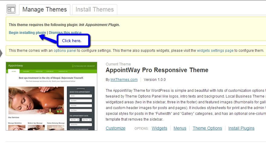 2. Activating theme and Plugin Just install the theme to your dashboard and activate it, as soon as you activate the theme it will ask