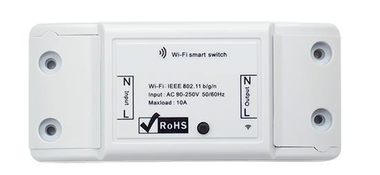 TECHNICAL SPECIFICATION WIRELESS SMART SWITCH Functions: One channel wireless ON/OF switch Control is done from anywhere with IOS or Android mobile application Control electrical devices over Wi-Fi