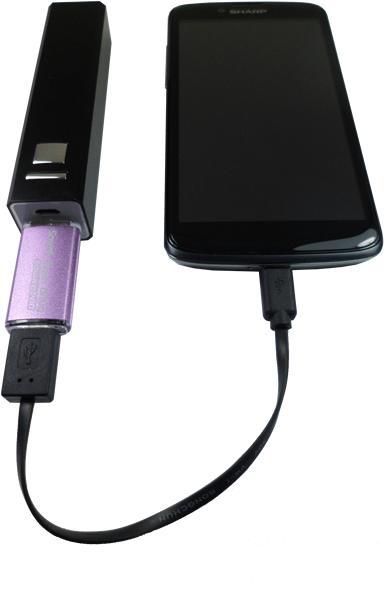 Micro USB Female cable at its standard USB port to any PC/NB, USB charger,
