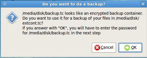 14 Close extended TrueCrypt volumes and create automatic backups To use the automatic backup feature, the USB flash drive