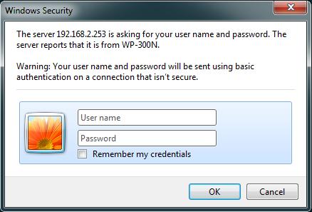 The system manager Login Page then appears. Enter root as User name and default as Password, and then click OK to login to the system. Login information By CenOS3.0 Software Default IP Address 192.