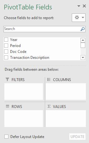 Adding To and Modifying Your Pivot Table Using the Pivot Table Field List In figure 6 below you will see the Pivot Table Field list.