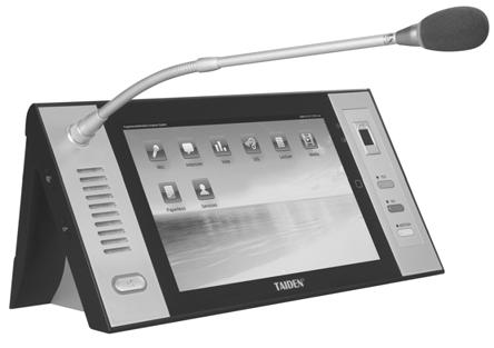 HCS-8338ADE New Generation Paperless Multimedia Congress Terminal The stylish and ergonomically designed Paperless Multimedia Congress Terminal is equipped with a 10" high-resolution (1280 800) LCD