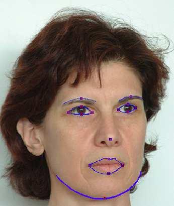 base line, and is bright [Fig. 4]. Fig. 4. Examples of facial feature and fiducial point description 3.