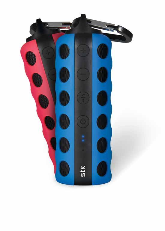 1500mAh Available in: blue or red 4 Hours 2 x 3 Watts Robust finish, Fun tube packaging, Range: 10m, Playback time: 5-6 hours, Weight: 835g,