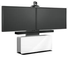 VOG-PVF4112W Vogel s Videoconferencing furniture Vogel s PVF 4112 White The PVF 4112 is a standalone videoconferencing furniture for single displays from 55" to 70" and dual displays up to 65".