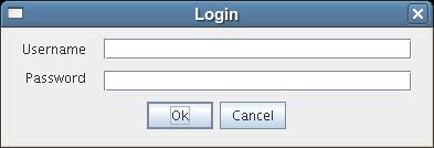 3 Specify the administrator name (created during the install) in the Username field, specify the administrator password in the Password field, then click OK to log in to the server. 5.2.