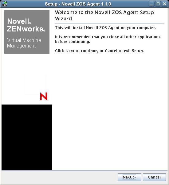 The Orchestrator Agent Setup Wizard is launched. 6 Follow the prompts in the wizard until the Identify ZOS Server page displays.