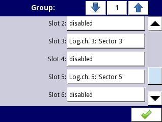 Fig. 7.94. Sample of Group parameters settings - Slots set to Logical channel and set to disabled 7.13.2.