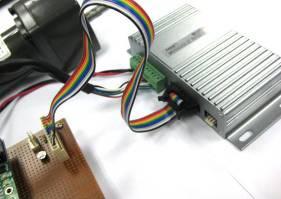 Connect power supply (thick red and black wire) to 24V