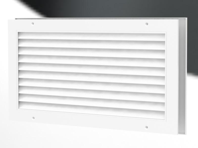 RSO Transfer air grille Adjustable according to wall or door thickness Very small pressure loss Prevents visual contact between rooms Grille for transfer air between rooms. Installed in door or wall.