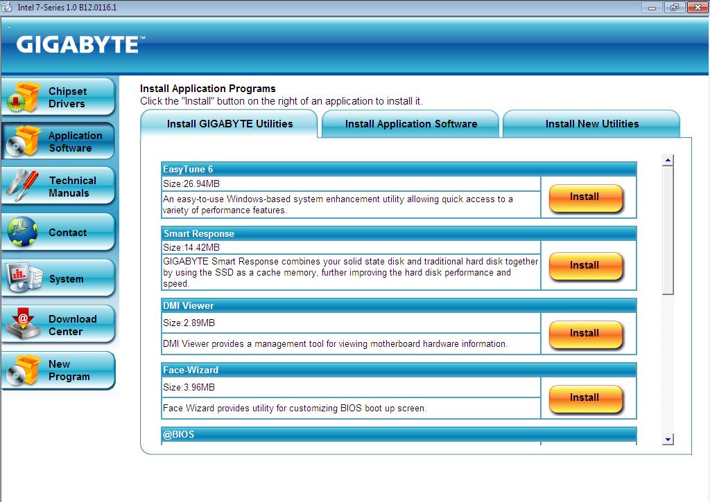 3-2 Application Software This page displays all the utilities and applications