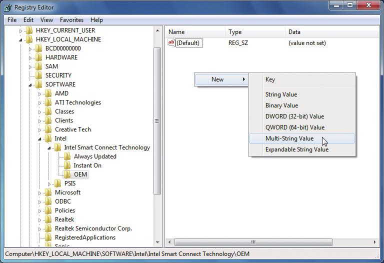 Step 4: After completing the steps above, go to Start\All Programs\Intel and launch Intel(R) Smart Connect