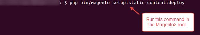 Second command php bin/magento setup:static-content:deploy After running both the commands, you need to flush the cache from the admin panel by