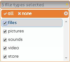 4.3.2 Search, arrange, delete files & create a folder In the upper area of my files portal, users can search, arrange, delete files, as shown in the figure below. NO.