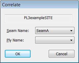 Editing unit seams and plies 1. Right click on the area of the unit that you want to change and select Correlate. 2.