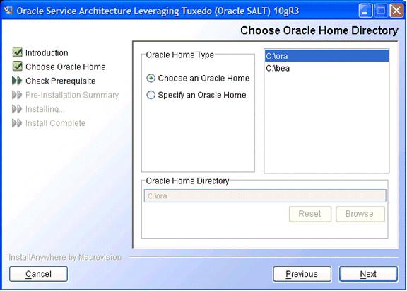 Installing on Windows or UNIX Platforms in Graphics Mode 2. Click Next to proceed with the installation. The Choose Oracle Home Directory screen appears (see Figure 2-2).