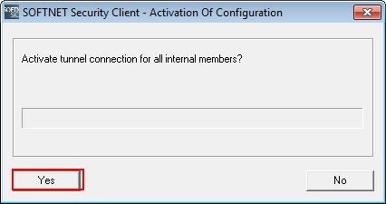 4. Activate the VPN tunnel for the internal members with