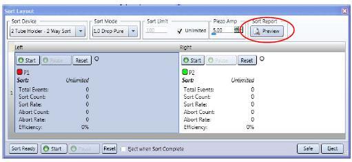 26. Click Stop to complete your sort. Click Preview to view the Sort Report. Report can be saved as PDF file if needed. 27.