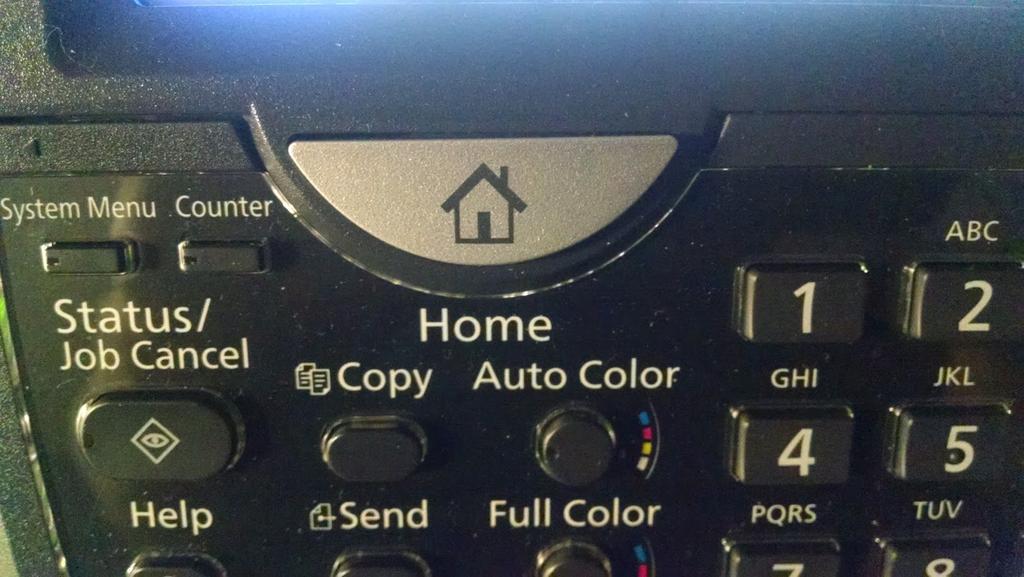 Always, when you are finished using the copier, tap the